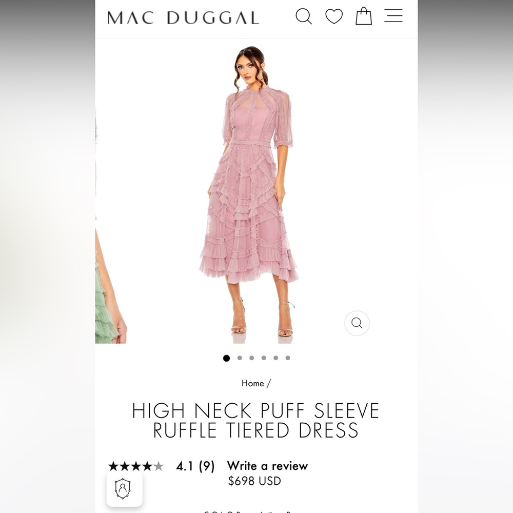 Tea length MAC DUGGAL dress
